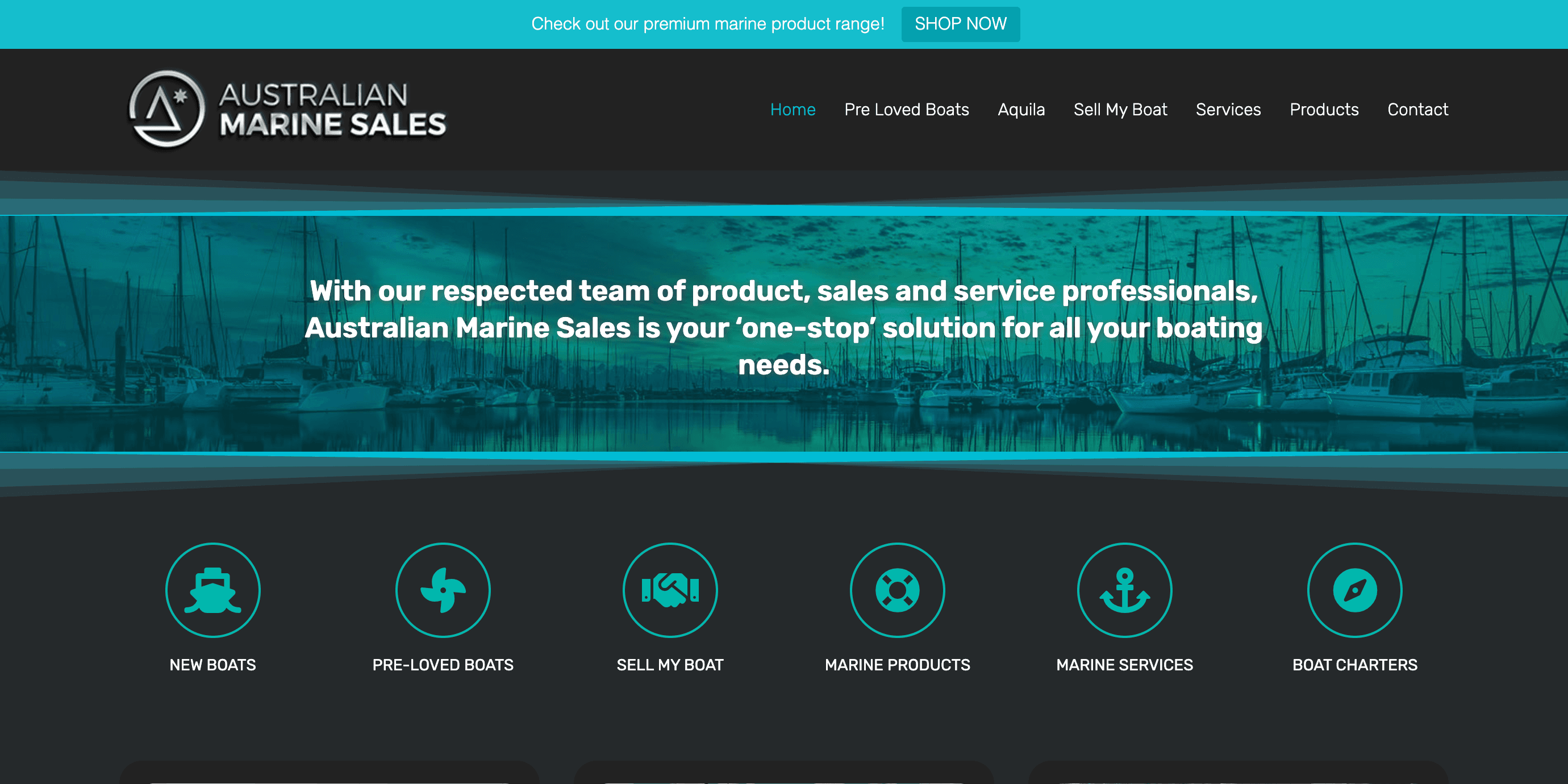 Australian Marine Sales | Web Development